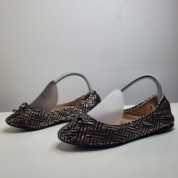 Cato Black and Metallic Gold Ballet Flats Size Women's 8 NEW - Picture 3 of 11